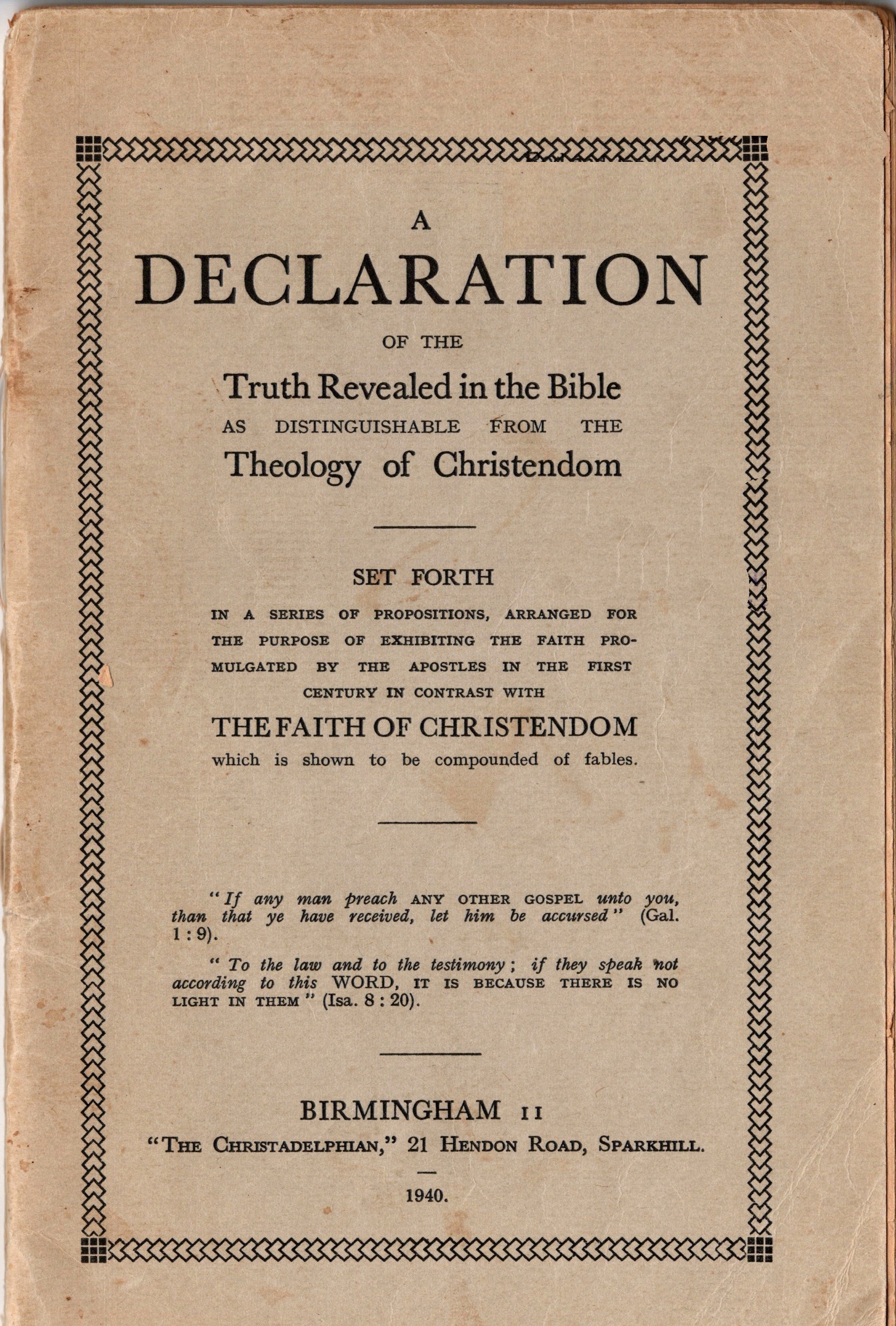 A Declaration